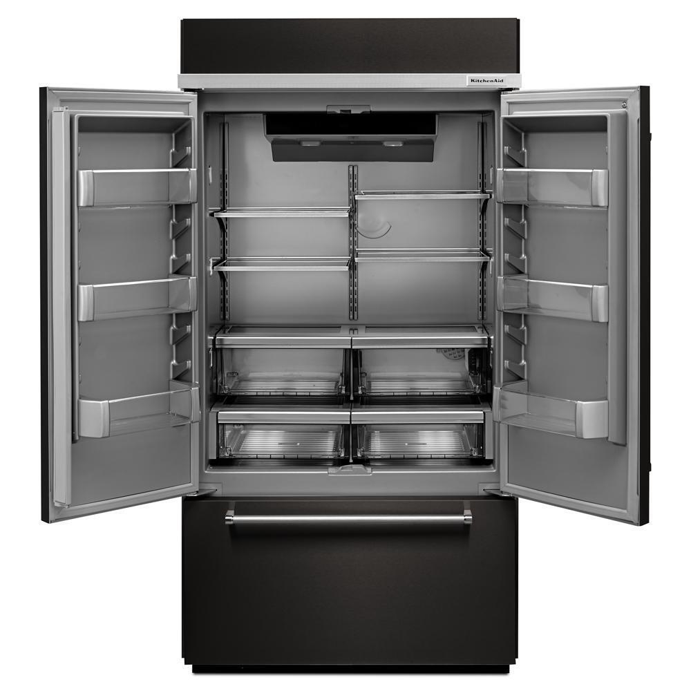 black stainless steel refrigerator