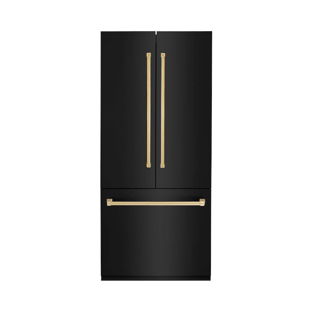 black stainless steel refrigerator